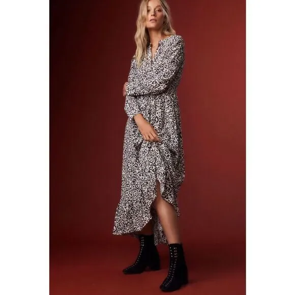 Mare Mare X Anthropologie Lynda White Leopard Maxi Dress Size S - Picture 12 of 12